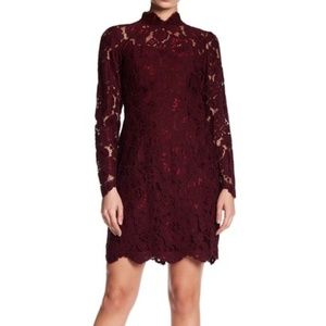 Betsey Johnson Scalloped Crochet Lace Sheath Dress